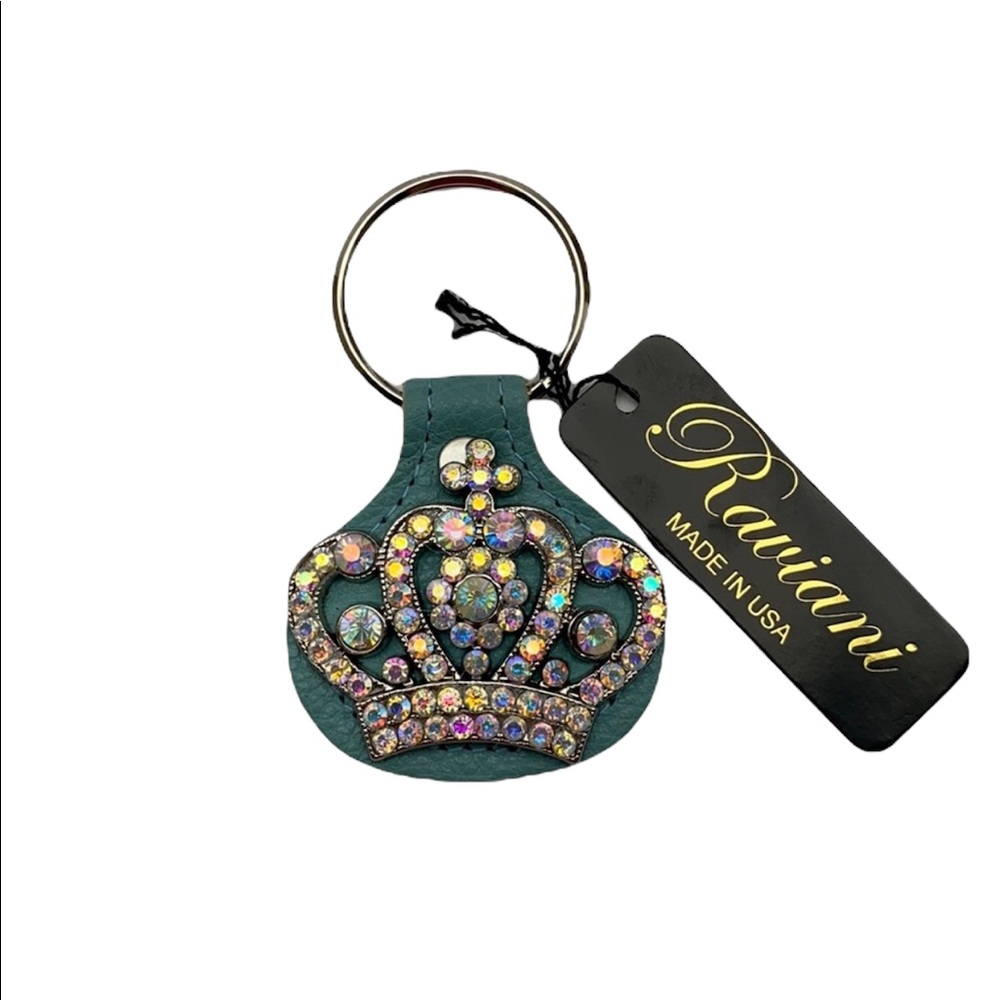 Raviani NWT Crystal Crown Keychain
